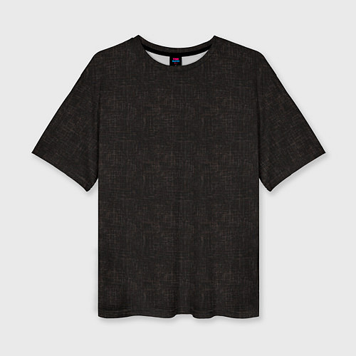 Женская футболка оверсайз Текстурированный угольно-черный / 3D-принт – фото 1