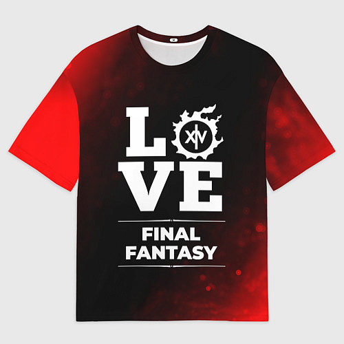 Женская футболка оверсайз Final Fantasy Love Классика / 3D-принт – фото 1