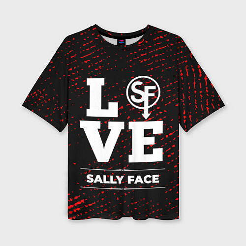 Женская футболка оверсайз Sally Face Love Классика / 3D-принт – фото 1