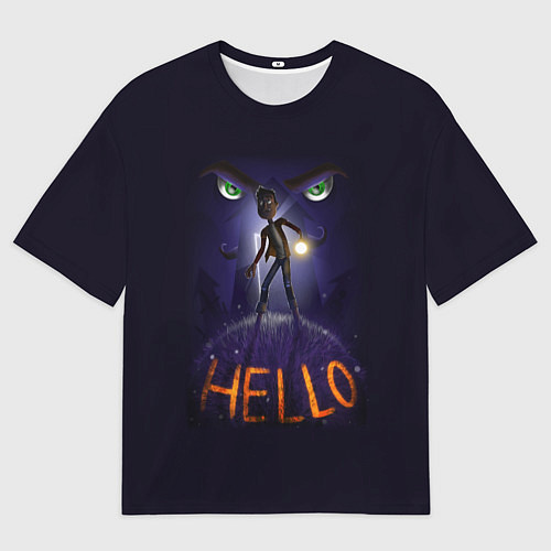 Женская футболка оверсайз Hello Neighbor Привет сосед HELLO / 3D-принт – фото 1