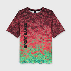 Футболка оверсайз женская SPORT GAMES Спортивные игры, цвет: 3D-принт