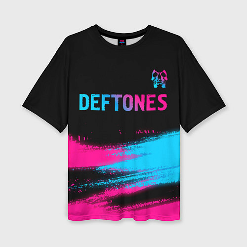 Женская футболка оверсайз Deftones Neon Gradient / 3D-принт – фото 1