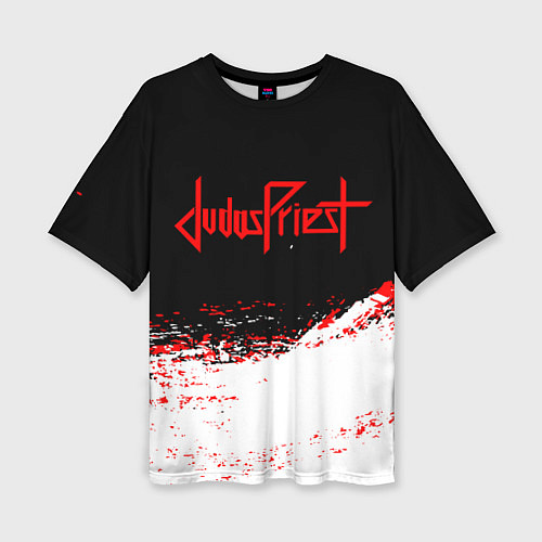 Женская футболка оверсайз Judas Priest текстура / 3D-принт – фото 1
