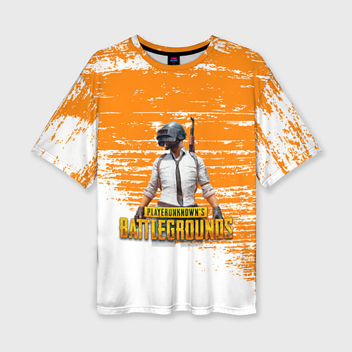 Женская футболка оверсайз Playerunknown battlegrounds краска / 3D-принт – фото 1