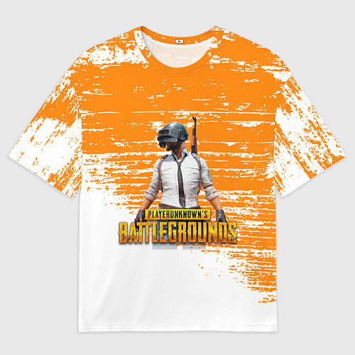 Женская футболка оверсайз Playerunknown battlegrounds краска / 3D-принт – фото 1