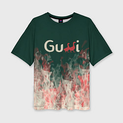 Женская футболка оверсайз Gucci - огонь