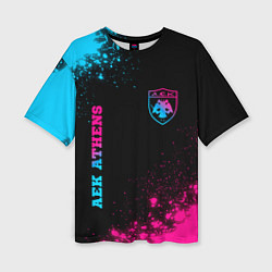 Женская футболка оверсайз AEK Athens - Neon Gradient