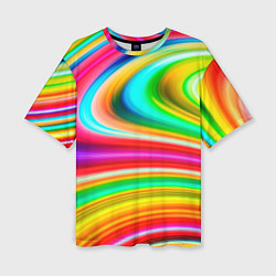 Футболка оверсайз женская Rainbow colors, цвет: 3D-принт