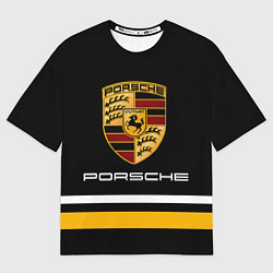 Футболка оверсайз женская PORSCHE - Две линии, цвет: 3D-принт