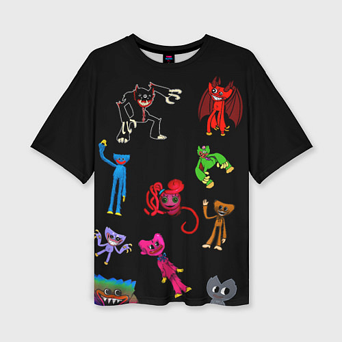Женская футболка оверсайз Разноцветные Хагги Вагги / 3D-принт – фото 1
