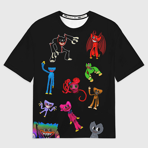 Женская футболка оверсайз Разноцветные Хагги Вагги / 3D-принт – фото 1