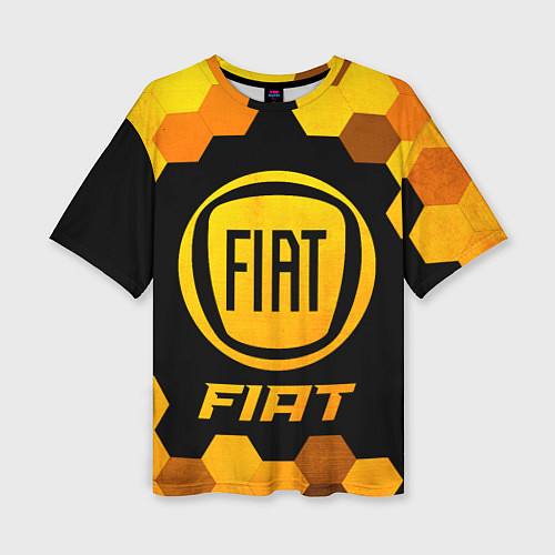 Женская футболка оверсайз Fiat - Gold Gradient / 3D-принт – фото 1
