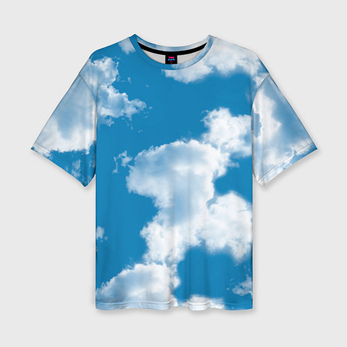 Женская футболка оверсайз Небо в облаках / 3D-принт – фото 1