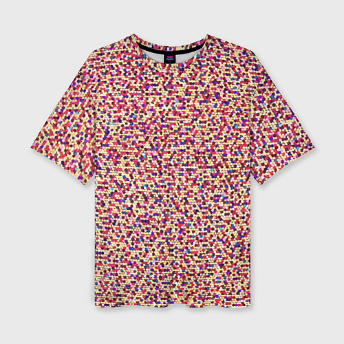 Женская футболка оверсайз Цветное конфетти / 3D-принт – фото 1