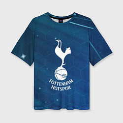 Женская футболка оверсайз Tottenham hotspur Соты абстракция