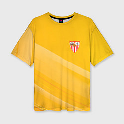 Футболка оверсайз женская Sevilla желтая абстракция, цвет: 3D-принт