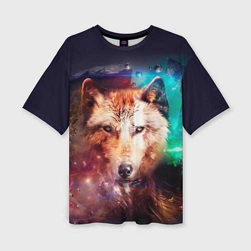 Женская футболка оверсайз Сказочная волчица / 3D-принт – фото 1