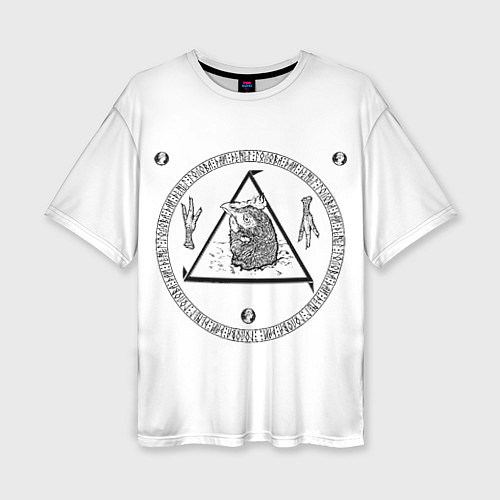 Женская футболка оверсайз Храм Головы / 3D-принт – фото 1