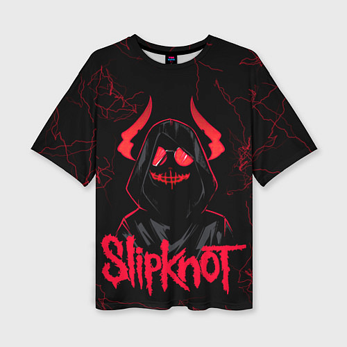 Женская футболка оверсайз Slipknot - rock forever / 3D-принт – фото 1