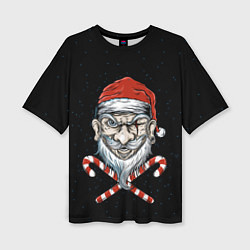 Женская футболка оверсайз Santa Pirate