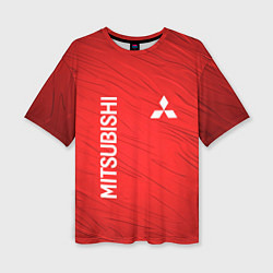 Женская футболка оверсайз Mitsubishi sport - абстракция