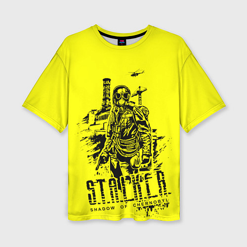 Женская футболка оверсайз STALKER Тень Чернобыля Альтернатива / 3D-принт – фото 1