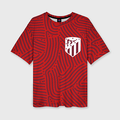 Женская футболка оверсайз Atletico Madrid отпечатки / 3D-принт – фото 1
