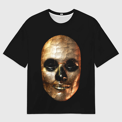 Женская футболка оверсайз Золотая маска Хэллоуин / 3D-принт – фото 1