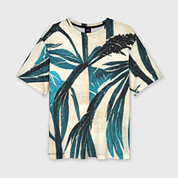 Женская футболка оверсайз Винтажные пальмы