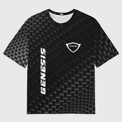Женская футболка оверсайз Genesis карбоновый фон