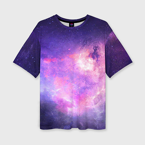 Женская футболка оверсайз Космическая ветренная вспышка / 3D-принт – фото 1