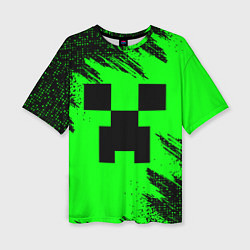 Женская футболка оверсайз Minecraft squares