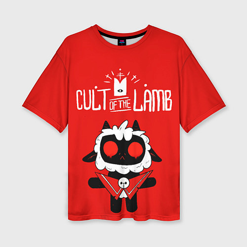 Женская футболка оверсайз Cult of the Lamb ягненок / 3D-принт – фото 1