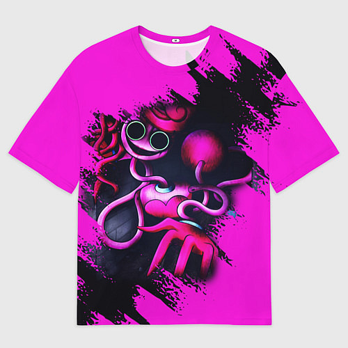 Женская футболка оверсайз Мамочка длинные ноги - Поппи Плейтайм / 3D-принт – фото 1