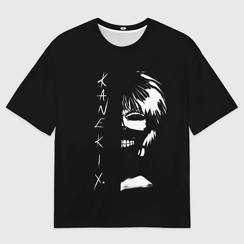 Женская футболка оверсайз Tokyo Ghoul Kaneki Ken - anime / 3D-принт – фото 1