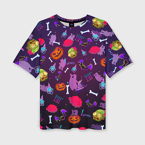 Женская футболка оверсайз Это Хэллоуин / 3D-принт – фото 1