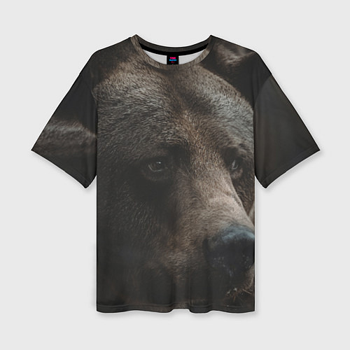 Женская футболка оверсайз Медведь / 3D-принт – фото 1