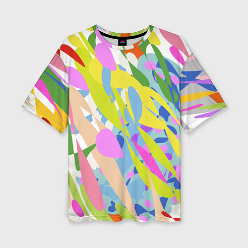 Женская футболка оверсайз Краски лета абстракция / 3D-принт – фото 1