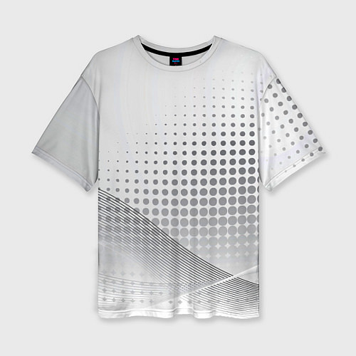 Женская футболка оверсайз Стальной градиент / 3D-принт – фото 1