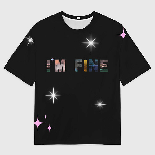 Женская футболка оверсайз Надпись / 3D-принт – фото 1