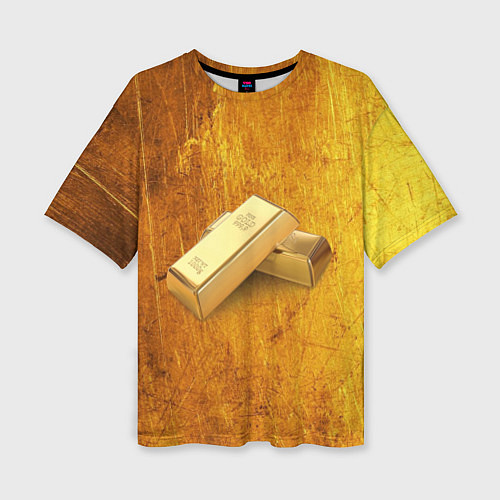 Женская футболка оверсайз The Gold / 3D-принт – фото 1