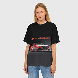 Футболка оверсайз женская Audi sport - racing team, цвет: 3D-принт — фото 2