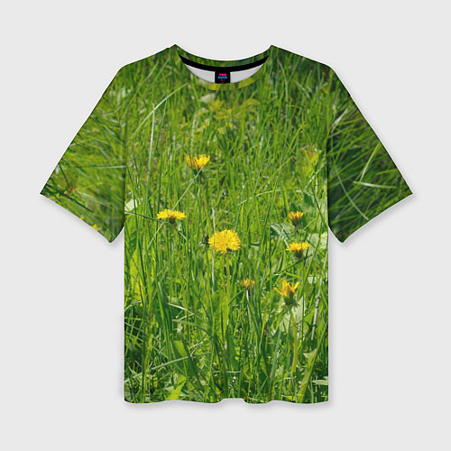Женская футболка оверсайз Солнечные одуванчики / 3D-принт – фото 1