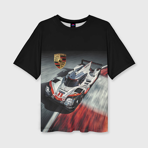 Женская футболка оверсайз Porsche - racing team - motorsport / 3D-принт – фото 1