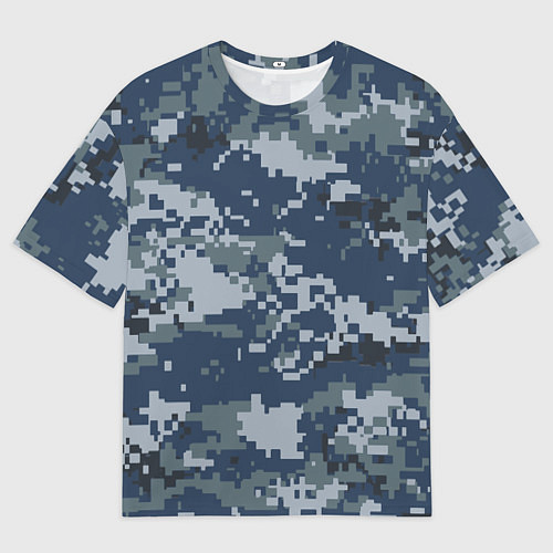 Женская футболка оверсайз Камуфляж Росгвардия цифра / 3D-принт – фото 1