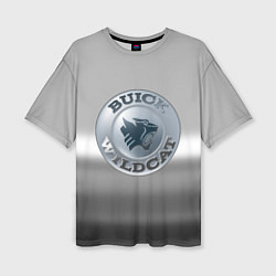 Женская футболка оверсайз Buick Wildcat - emblem