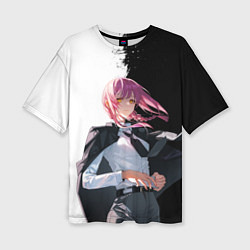 Женская футболка оверсайз Макима - Два цвета - Человек бензопила