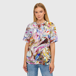 Футболка оверсайз женская Aesthetic visual art galaxy slime, цвет: 3D-принт — фото 2