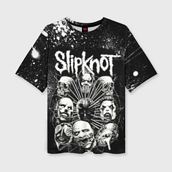 Женская футболка оверсайз Slipknot Black