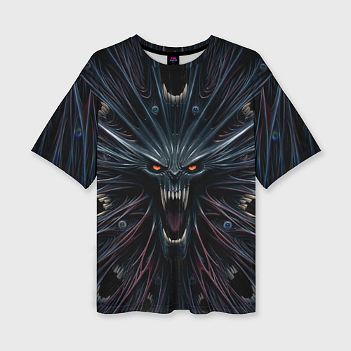 Женская футболка оверсайз Scream alien monster / 3D-принт – фото 1